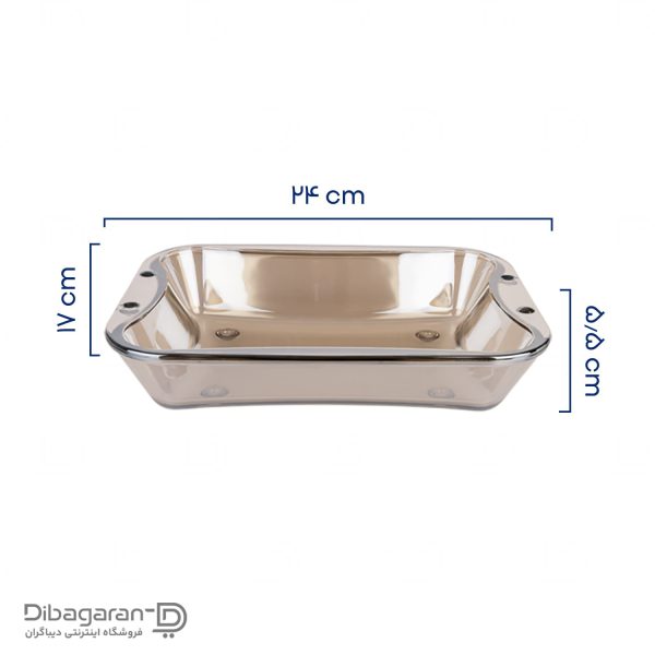 ابعاد ظرف سوفله خوری مستطیل ایندو وود کد 9914/3 ابعاد ظرف سوفله خوری مستطیل ایندو وود کد 9914/3