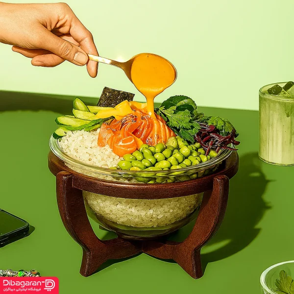 سوفله سالاد خوری ایندو وود کد 9915/24 خرید و قیمت سوفله سالاد خوری ایندو وود کد 9915/24