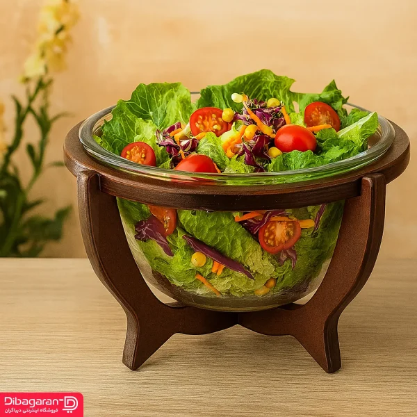 سوفله سالاد خوری ایندو وود کد 9915/28 خرید و قیمت سوفله سالاد خوری ایندو وود کد 9915/28