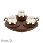 خرید و قیمت ست قهوه خوری ایندو وود کد 90130