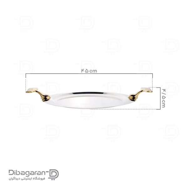 1سینی استیل سافینوکس مدل الماس گرد کد 425 ابعاد سینی استیل سافینوکس مدل الماس گرد کد 425