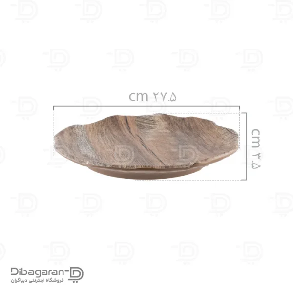 ابعاد بشقاب ملامین ساور طرح چوب کد 43028si