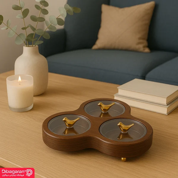 اردو خوری چوبی ایندو وود مدل سه خانه کد 9920/33 خرید و قیمت اردو خوری چوبی ایندو وود مدل سه خانه کد 9920/33