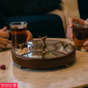 اردو خوری چوبی ایندو وود مدل پنج خانه کد 9920/55
