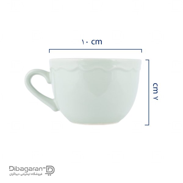 ابعاد سرویس چای خوری کرامیکا 6 نفره کد 9158 ابعاد سرویس چای خوری کرامیکا 6 نفره کد 9158