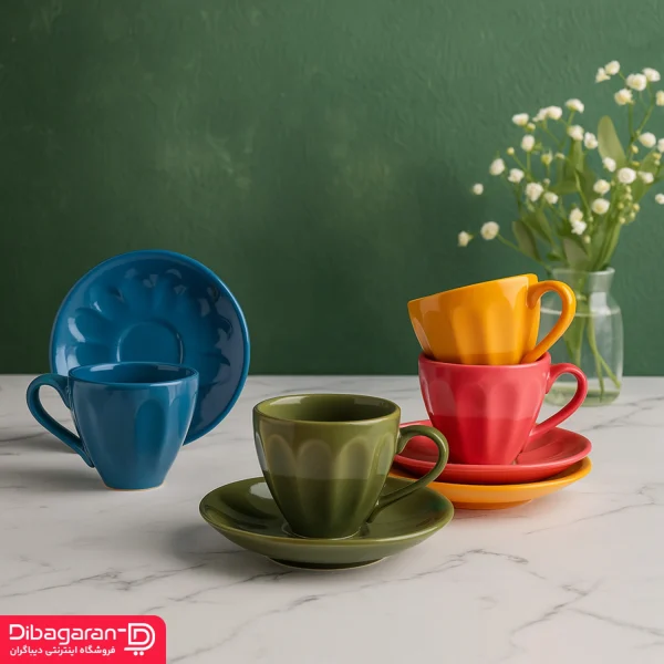 سرویس چای خوری کرامیکا 4 نفره کد 9155 خرید و قیمت سرویس چای خوری کرامیکا 4 نفره کد 9155