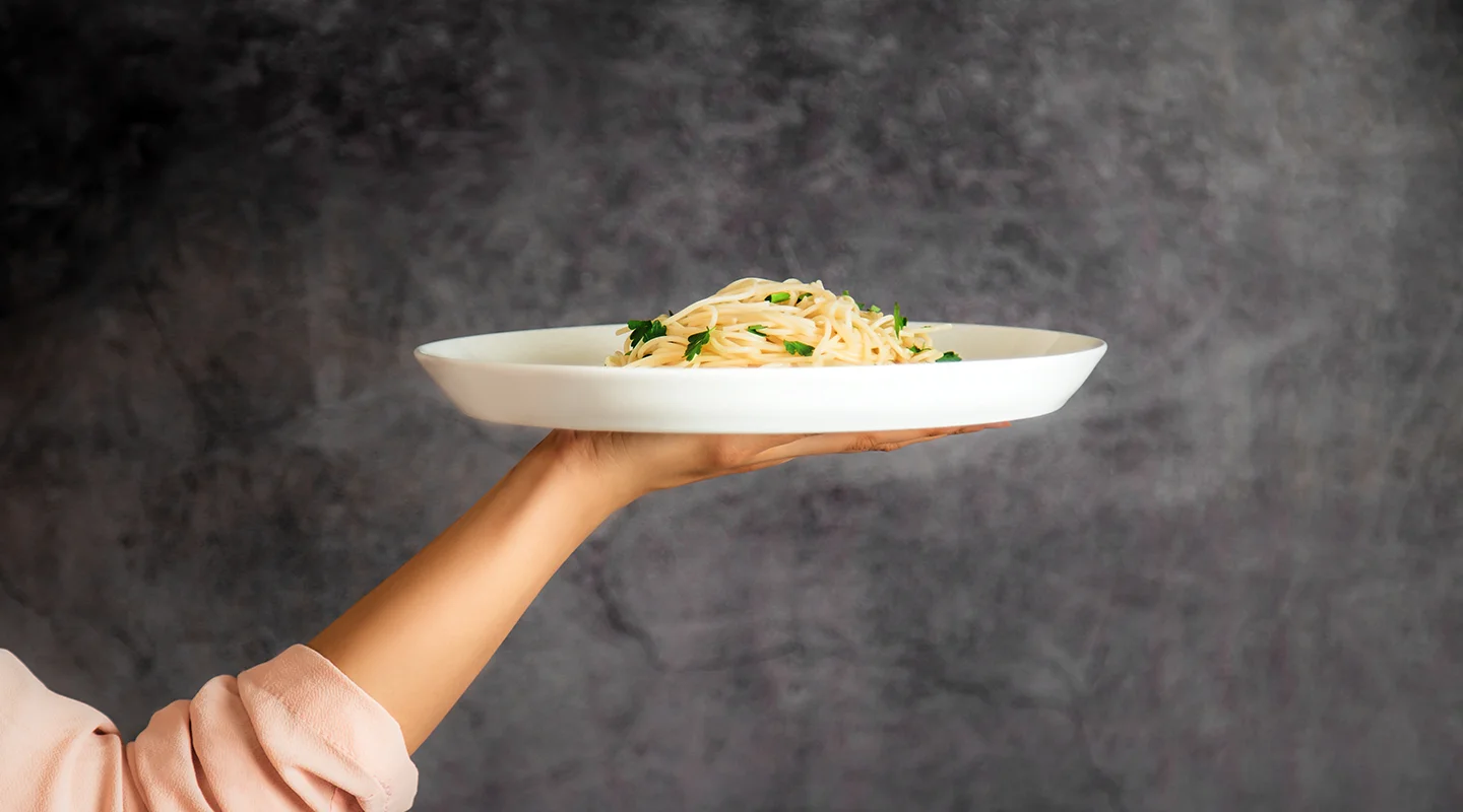 بشقاب تخت چینی زرین فرم اس سایز 27