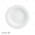 بشقاب خورشت خوری چینی زرین مدل هتلی 49 سایز 20