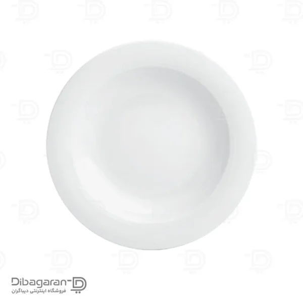Zarin hotel-style deep plate size 20 بشقاب خورشت خوری چینی زرین مدل هتلی 49 سایز 20