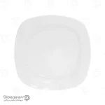 بشقاب تخت چینی زرین مدل هتلی 49 مربع سایز 25