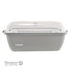 جای نان لیمون 3 پارچه مدل یاس کد 324 طوسی