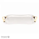 سینی مستطیل بزرگ دالبر دسته طلایی wave ساده ریور G7137