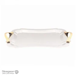 سینی مستطیل بزرگ دالبر دسته طلایی wave ساده ریور G7137
