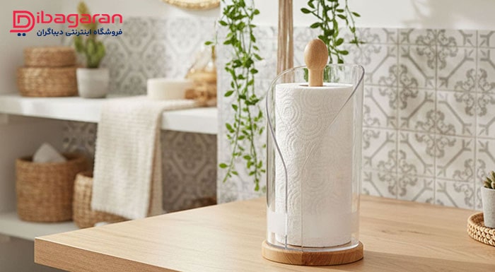 جا دستمال رولی چوبی لیمون مدل 2254