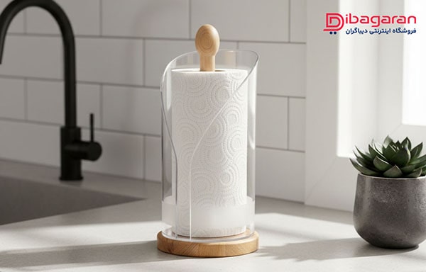 جا دستمال رولی چوبی لیمون مدل 2254