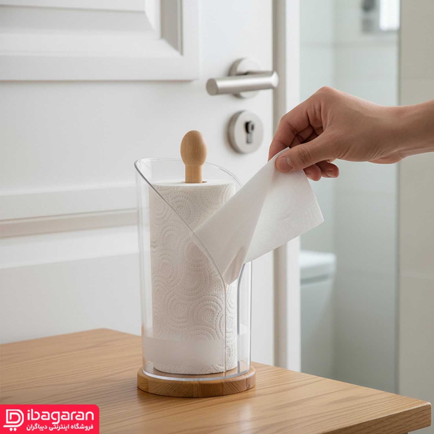 جا دستمال رولی چوبی لیمون کد2254-min جا دستمال رولی چوبی لیمون مدل 2254