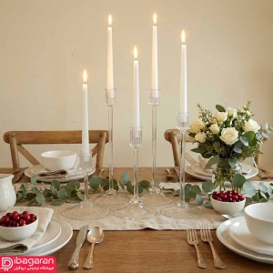 شمعدان قلمی پیرکس مدل شیاردار