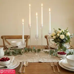 شمعدان قلمی پیرکس مدل شیاردار