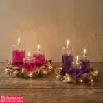 ست 3 عددی جا شمعی استوانه ای مدل پیرکس