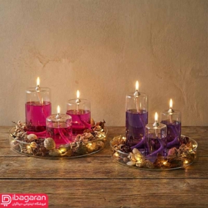 ست 3 عددی جا شمعی استوانه ای مدل پیرکس