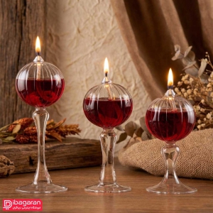 ست 3 عددی جاشمعی حبابی پایه دار مدل 300053