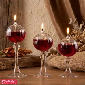 ست 3 عددی جاشمعی حبابی پایه دار مدل 300053