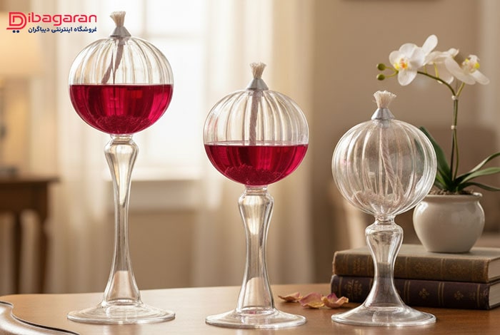 ست 3 عددی جاشمعی حبابی پایه دار مدل 300053