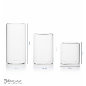 ست 3 عددی جاشمعی پیرکس استوانه ای مدل 50291