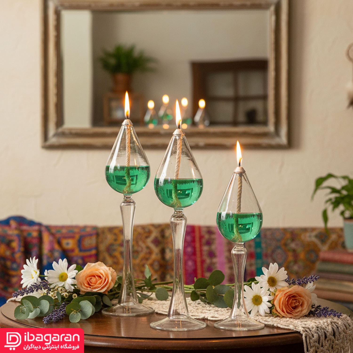 ست 3عددی جاشمعی اشکی کوچک 50268 (6)-min ست پیرکس سه عددی جا شمعی اشکی مدل 50268