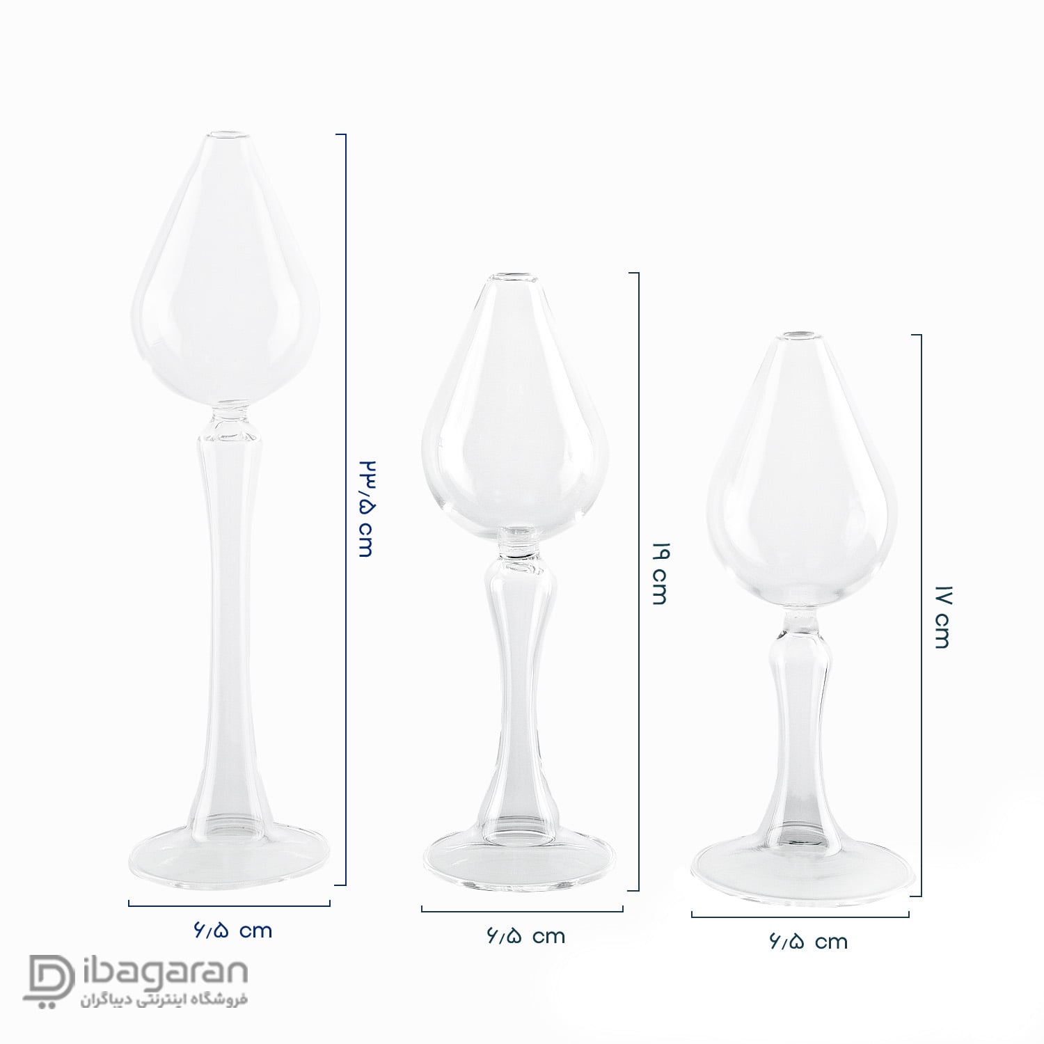 ست 3عددی جاشمعی اشکی کوچک 50268 (9)-min ست پیرکس سه عددی جا شمعی اشکی مدل 50268