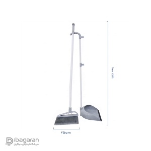 ست جارو خاک انداز دسته بلند لیمون مدل 1778