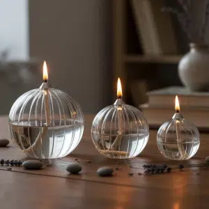 ست جاشمعی 3 عددی کروی شیاردار مدل 502866