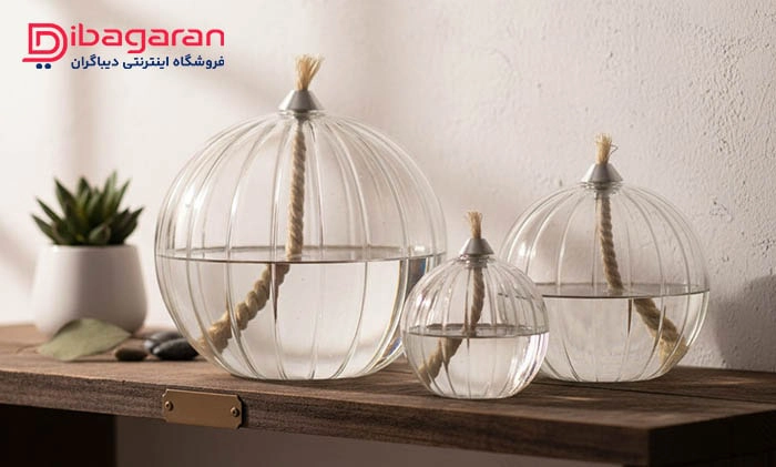 ست جاشمعی 3 عددی کروی شیاردار مدل 502866
