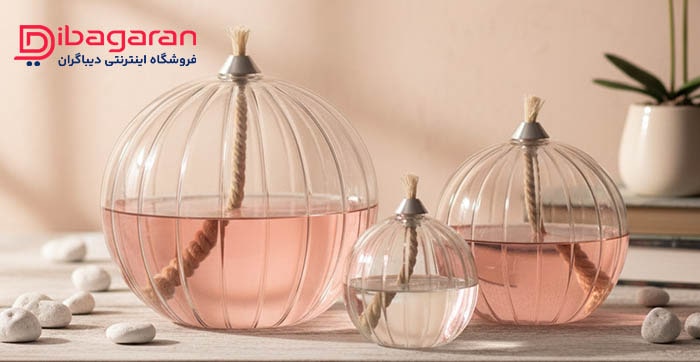 ست جاشمعی 3 عددی کروی شیاردار مدل 502866