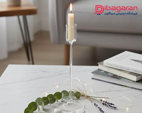 شمعدان شیاردار قلمی 35 سانت مدل 15030 min 1
