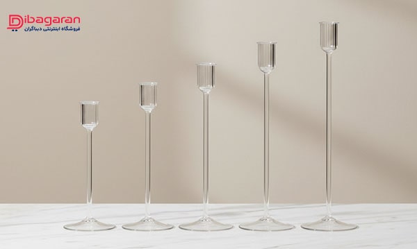 شمعدان قلمی پیرکس مدل شیاردار