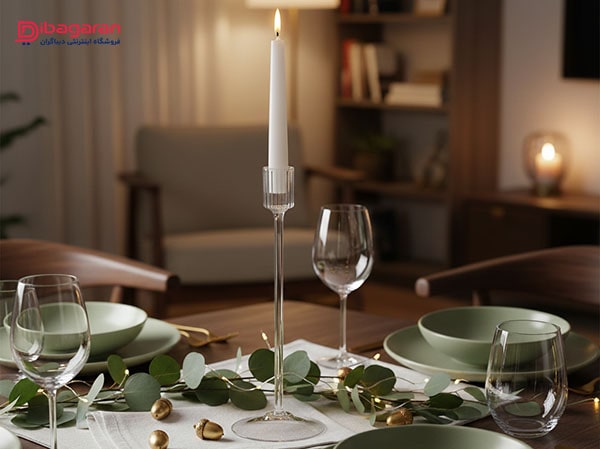 شمعدان قلمی پیرکس مدل شیاردار