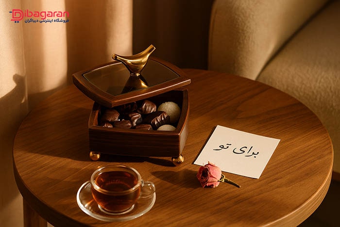 شکلات خوری مربع ایندو وود مدل 9920-11