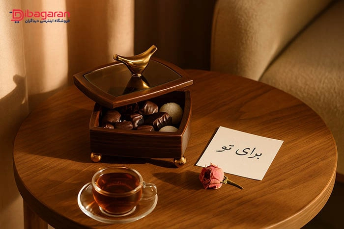 شکلات خوری مربع ایندو وود مدل 9920-11