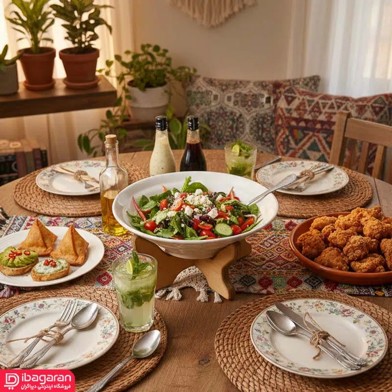 کاربرد سالاد خوری لاله کارولین مدل 219