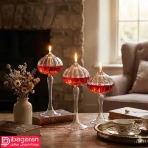 ست 3عددی جاشمعی ماشروم شیاردار مدل 5390169