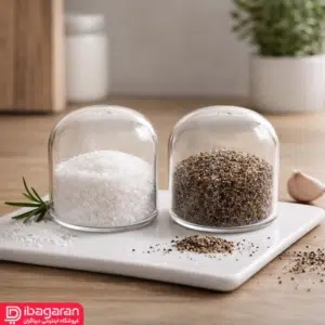 نمکدان شیشه ای مینیمال برای آشپزخانه