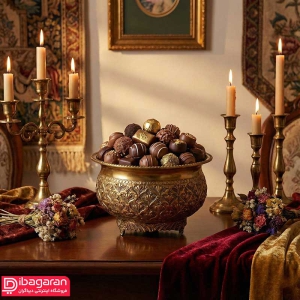 شکلات خوری برنجی گرد ریما کد R-98706