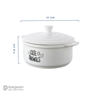 قابلمه سرامیکی روناک چاپ دار کارولین مدل 226