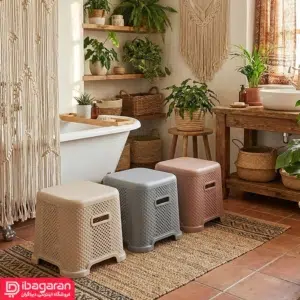 صندلی حمام لیمون طرح بافت مدل 2148