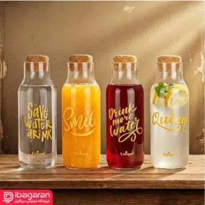 بطری آب شیشه ای یونیک مناسب استفاده روزمره