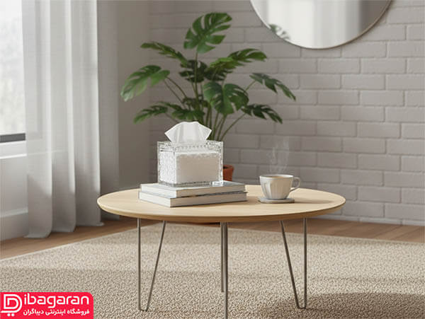 جا دستمال کاغذی شیشه ای