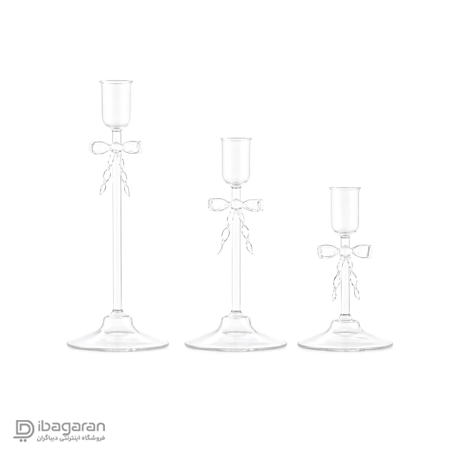 طراحی پایه پاپیونی در ست جاشمعی پیرکس