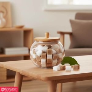 قندان پیرکس در چوب شیشه ای شفاف