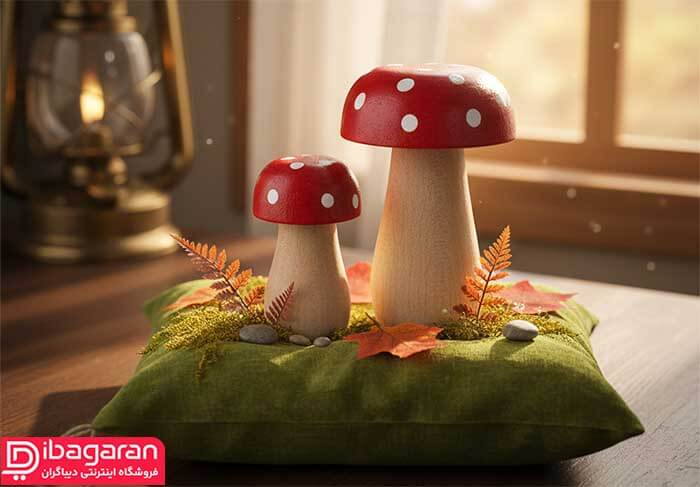 قارچ چوبی دکوری سه تایی